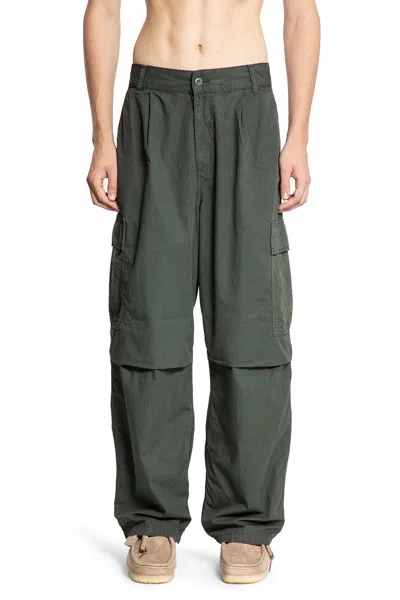 Carhartt Cargo Trousers With Belt Loops And Multiple Pockets In Green