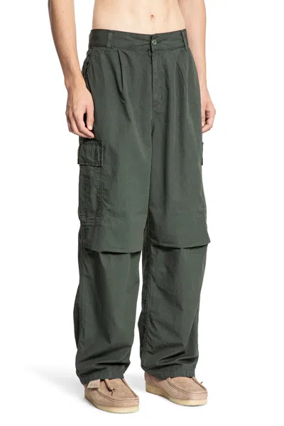Carhartt Cargo Trousers With Belt Loops And Multiple Pockets In Green