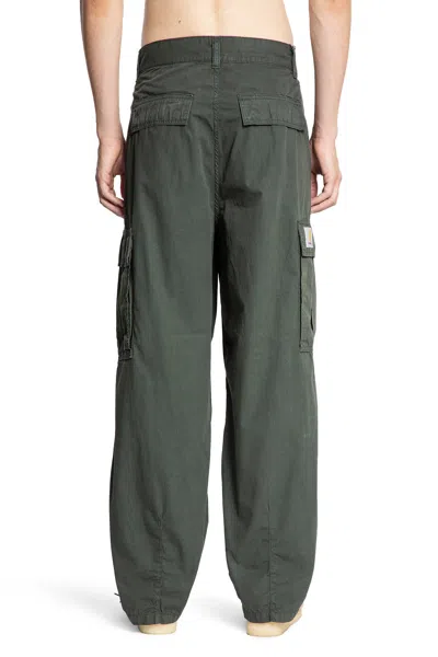 Carhartt Cargo Trousers With Belt Loops And Multiple Pockets In Green