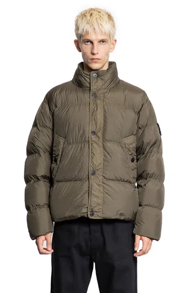 Stone Island 4100010 Crinkle Reps Down Jacket In Green