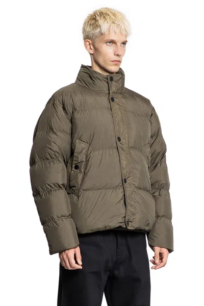 Stone Island 4100010 Crinkle Reps Down Jacket In Green