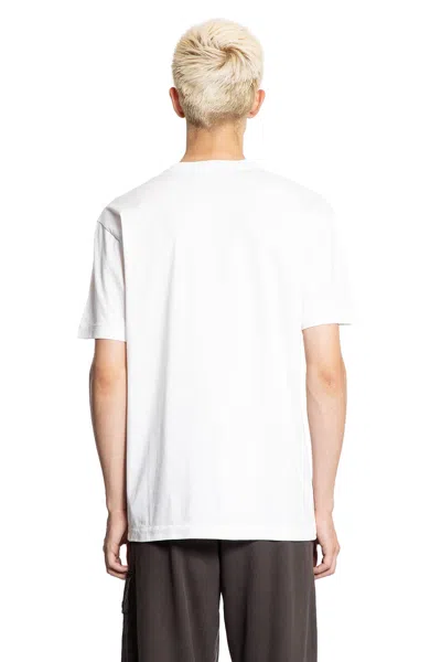 Stone Island Slit Fit Cotton Jersey T-shirt With Patch Logo In White