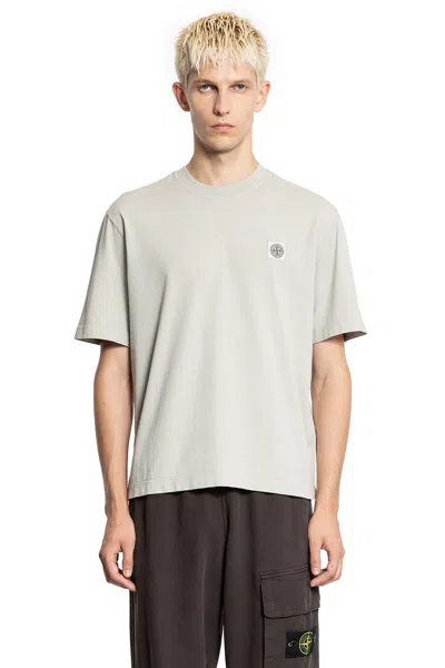 Stone Island 2100025 Combed Organic Cotton Jersey T-shirt In Gray