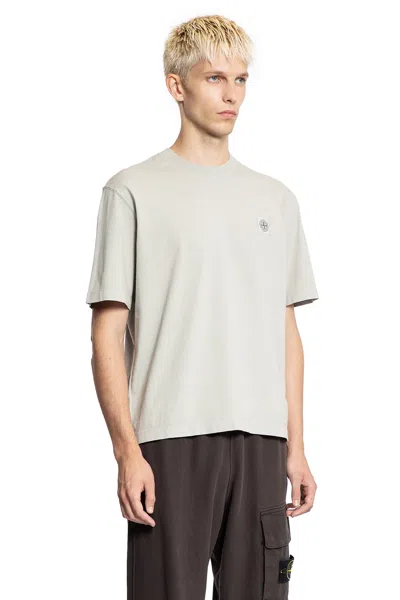 Stone Island 2100025 Combed Organic Cotton Jersey T-shirt In Gray