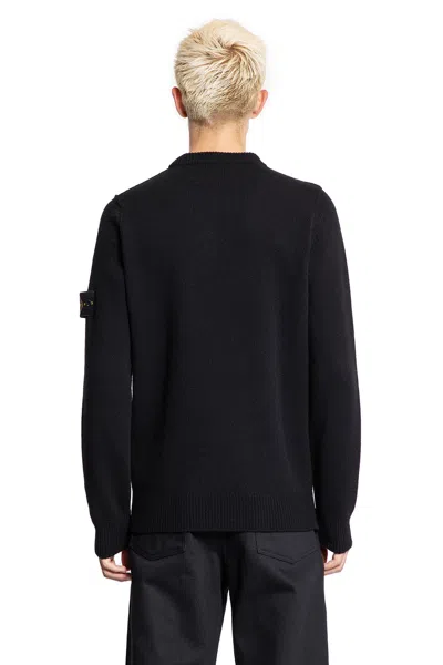Stone Island Brushed Organic Cotton Sweatshirt In Black