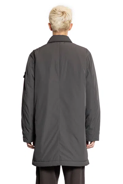 Stone Island 7100002 Soft Shell-r Coat In Gray