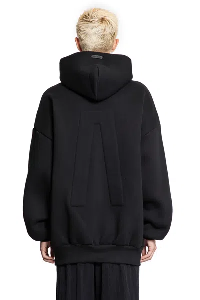 Fear Of God Cotton Nylon Zip-up Hoodie In Black
