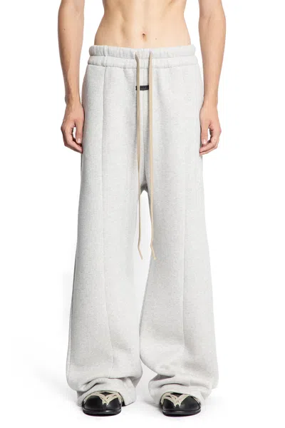 Fear Of God Men's Warm Heather Oatmeal Eternal Brand-patch Cotton-jersey Jogging Bottoms In Gray