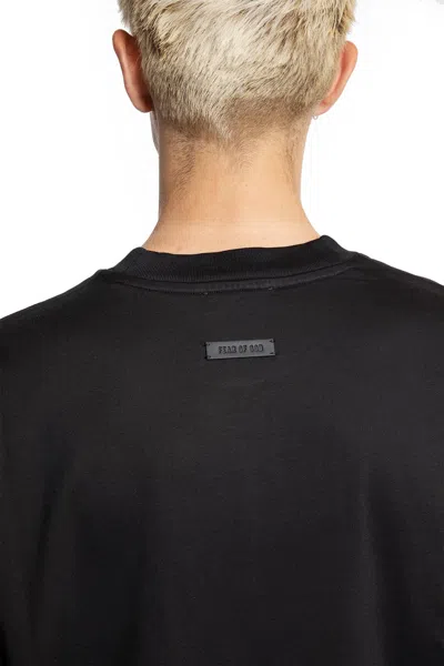 Fear Of God Cotton Viscose Tee In Black