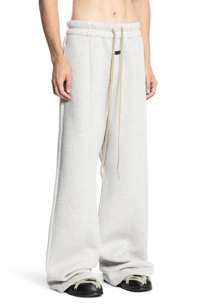 Fear Of God Men's Warm Heather Oatmeal Eternal Brand-patch Cotton-jersey Jogging Bottoms In Gray