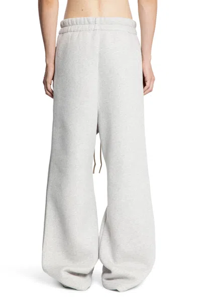 Fear Of God Men's Warm Heather Oatmeal Eternal Brand-patch Cotton-jersey Jogging Bottoms In Gray