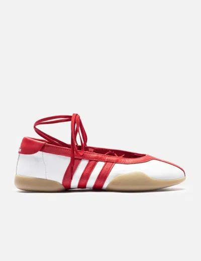 Adidas Originals Taekwondo Mei Flat Shoes White In Red