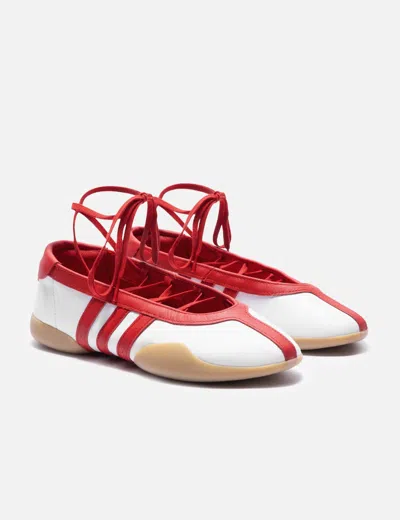 Adidas Originals Taekwondo Mei Flat Shoes White In Red