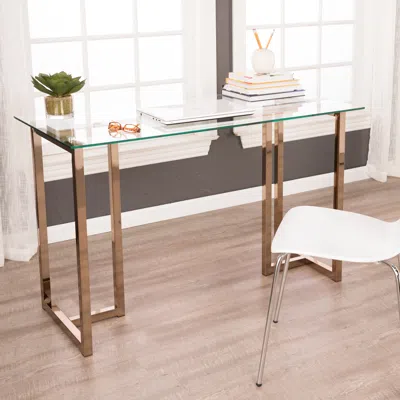 Sei Haxor Writing Desk Midcentury Modern Style Champagne
