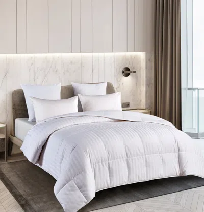 Blue Ridge Home Fashions 350 Thread Count Cotton Damask Stripe Down Alternative Comforter