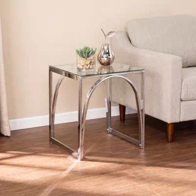 Sei Stevenly Square Glass Top End Table