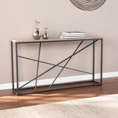 Sei Arendal Faux Stone Skinny Console Table