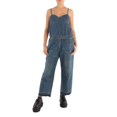 Sacai Ladies Blue Denim Jumpsuit In Blue