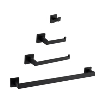 Hivvago Matte Black Complete Bathroom Hardware Set Enhance Your Bathroom Decor