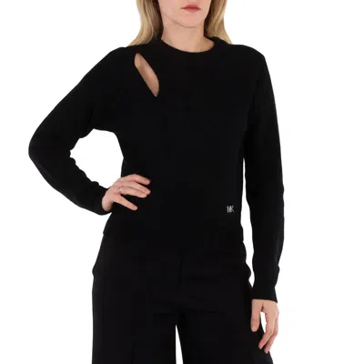 Michael Kors Key Hole Cut- Out Sweater In Black