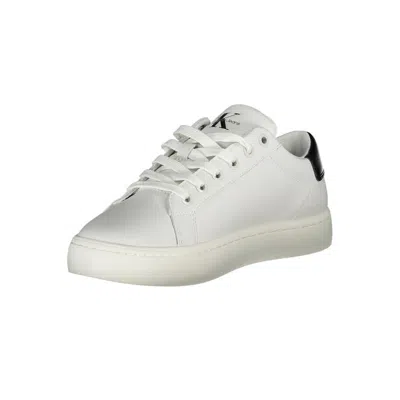 Calvin Klein White Polyester Sneaker In White