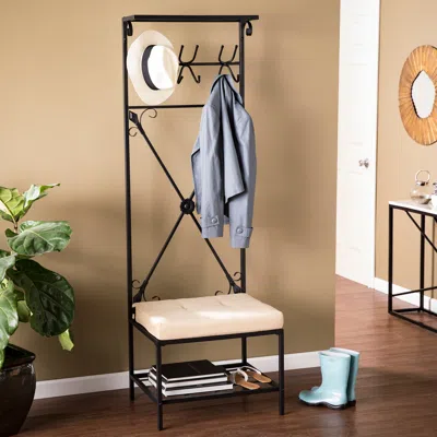 Sei Dovanti Entryway Storage Rack Bench Seat