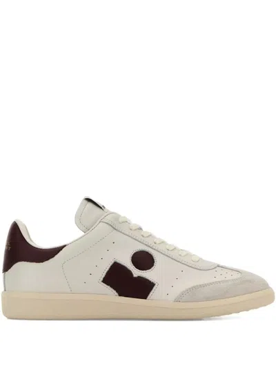 Isabel Marant Bryce Leather Sneakers With Suede Inserts In Neutral