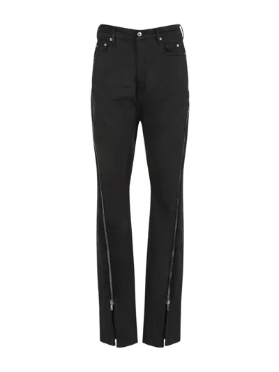 Rick Owens Drkshdw Denim Pants - Bolan Banana In Black