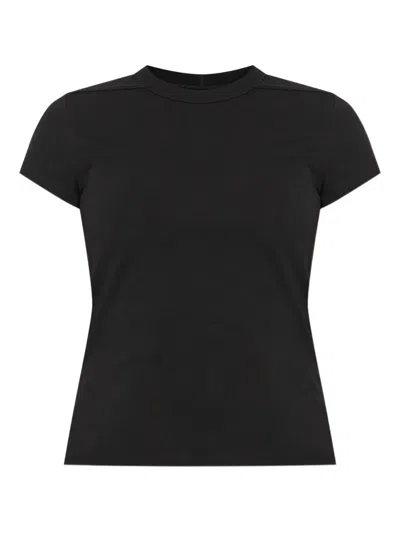 Rick Owens Cropped T-shirt In Black