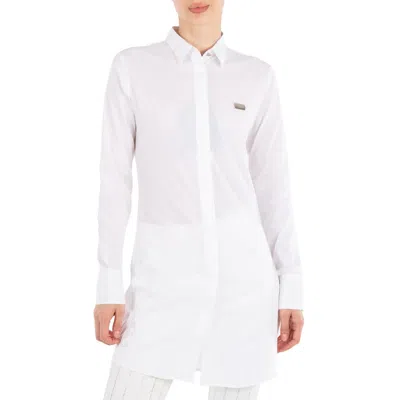 Philipp Plein White Big Skull Cotton Shirt In White