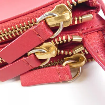Pre-owned Celine Red Color Leather Shoulder Bag ()