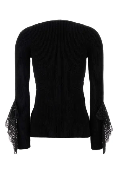 Blumarine Black Viscose Blend Cardigan In Black