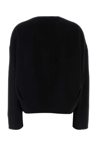 Marni Black Felt Blazer In Black