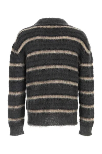 Marni Striped Wool Mohair Sweater In Multi