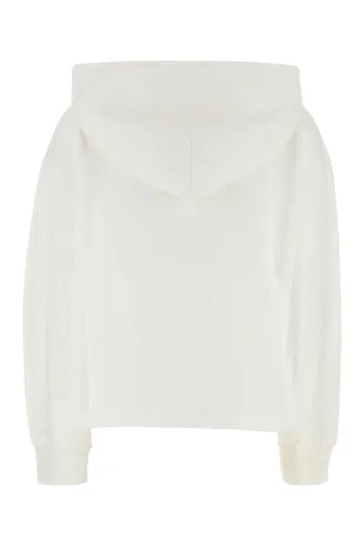 Mm6 Maison Margiela White Cotton Sweatshirt In White