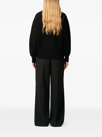 Ami Alexandre Mattiussi Ami Woman Black Wool Sweater In Black