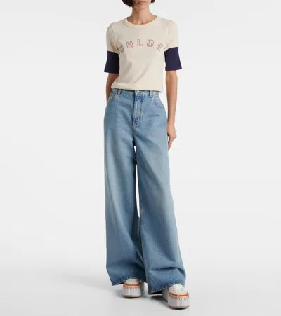 Chloé Nama Sneakers With Double Platform Sole In Multi