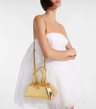 Givenchy Antigona Mini Top-handle Bag In Mirror Laminated Leather In Gold