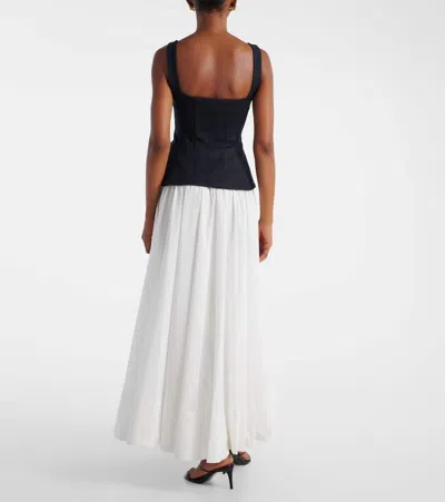 Simkhai Womens Black Multi Jolynn Scoop-neckline Woven Midi Dress