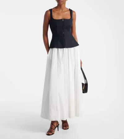 Simkhai Womens Black Multi Jolynn Scoop-neckline Woven Midi Dress