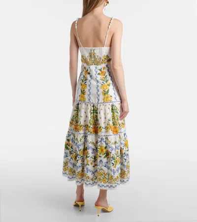 Farm Rio Sicily Midi Dress In White