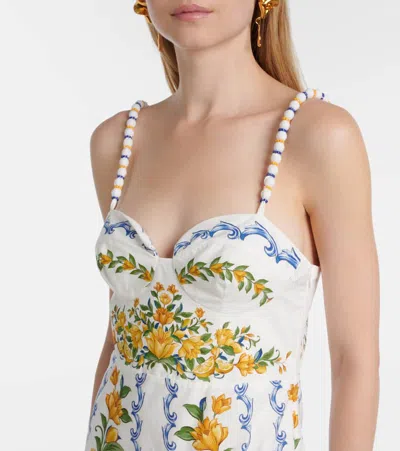 Farm Rio Sicily Midi Dress In White