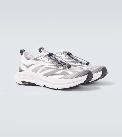 Hoka U Mafate Speed 4 Lite Ts Technical Fabric Sneakers In Gray