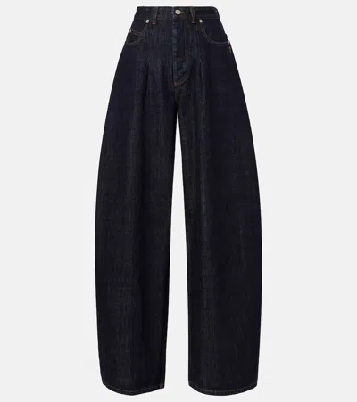 Jacquemus Le De-nîmes Large High Rise Wide Jeans In Blue