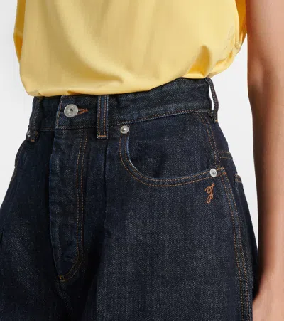 Jacquemus Le De-nîmes Large High Rise Wide Jeans In Blue