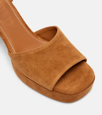 JODIE 105绒面革防水台凉鞋