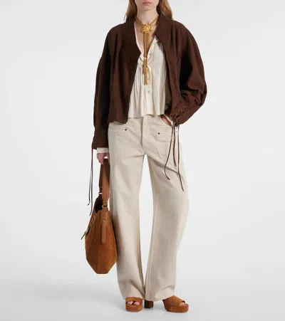 JODIE 105绒面革防水台凉鞋