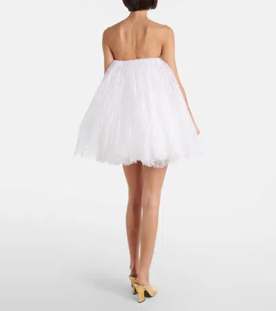 披肩式蕾丝紧身胸衣式迷你连衣裙