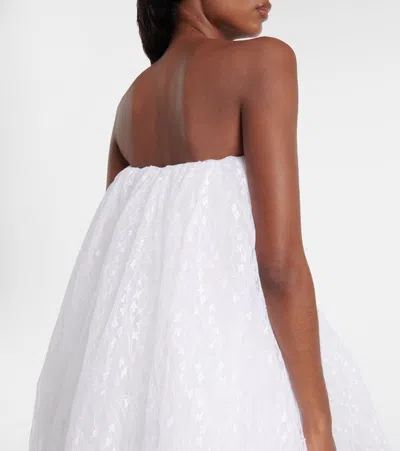 披肩式蕾丝紧身胸衣式迷你连衣裙