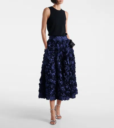 Rotate Birger Christensen Rotate Maxi Sun Skirt In Blue